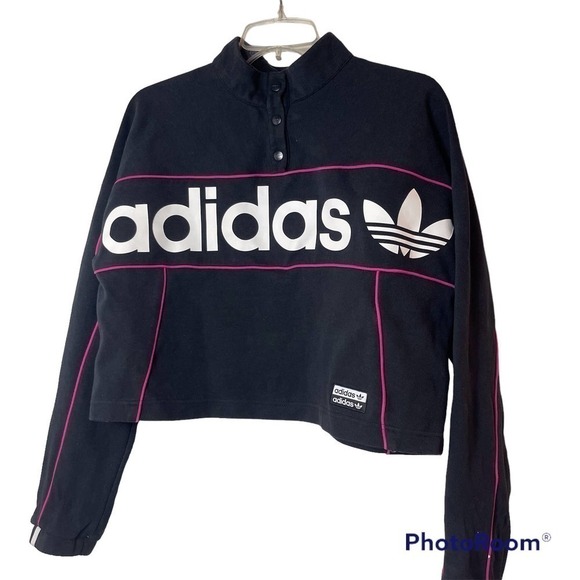 adidas Tops - Adidas Women's Cropped Logo Sweater Size Large